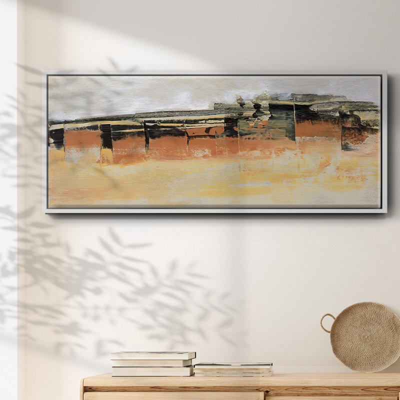 Ponts ocre II - toile encadrée, 20" H x 50" W