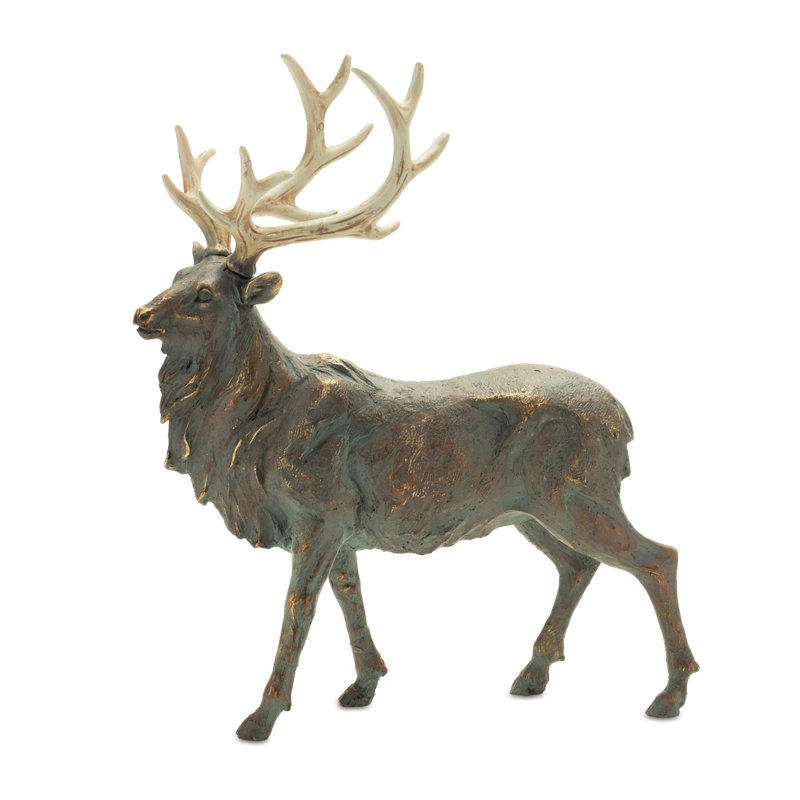 Élégant cerf en résine