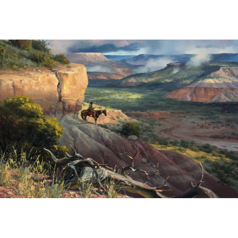 Camp Along The Timbercreek by Jack Sorenson - No Frame Art Prints on Canvas, 30cm H x 46cm W
