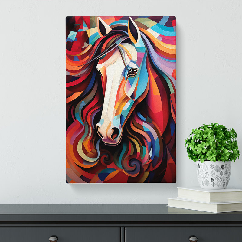 Shire Horse Futurism - Wrapped Canvas, 76cm H x 50cm W x 3cm D