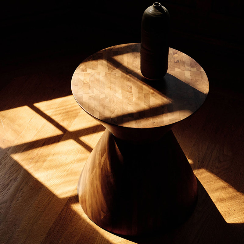 Solid Wood End Table, Natural