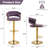 Christal Swivel Upholstered Adjustable Height Counter Stool-2109566883-2099052323