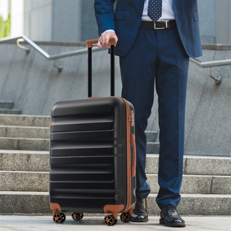 Ensemble de 6 valises rigides en ABS - Valises légères et durables avec deux roues pivotantes