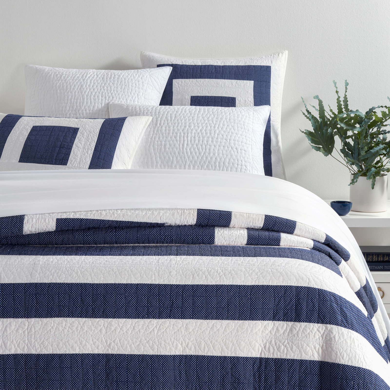 Birch Point Navy Quilt, Navy, Twin/Twin XL Quilt