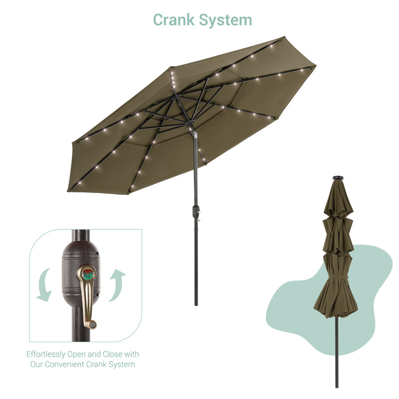 Parasol rond 10 'Ruthy, Tissu taupe