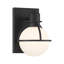 Applique murale 1 lumière Pierce en noir-1792593000