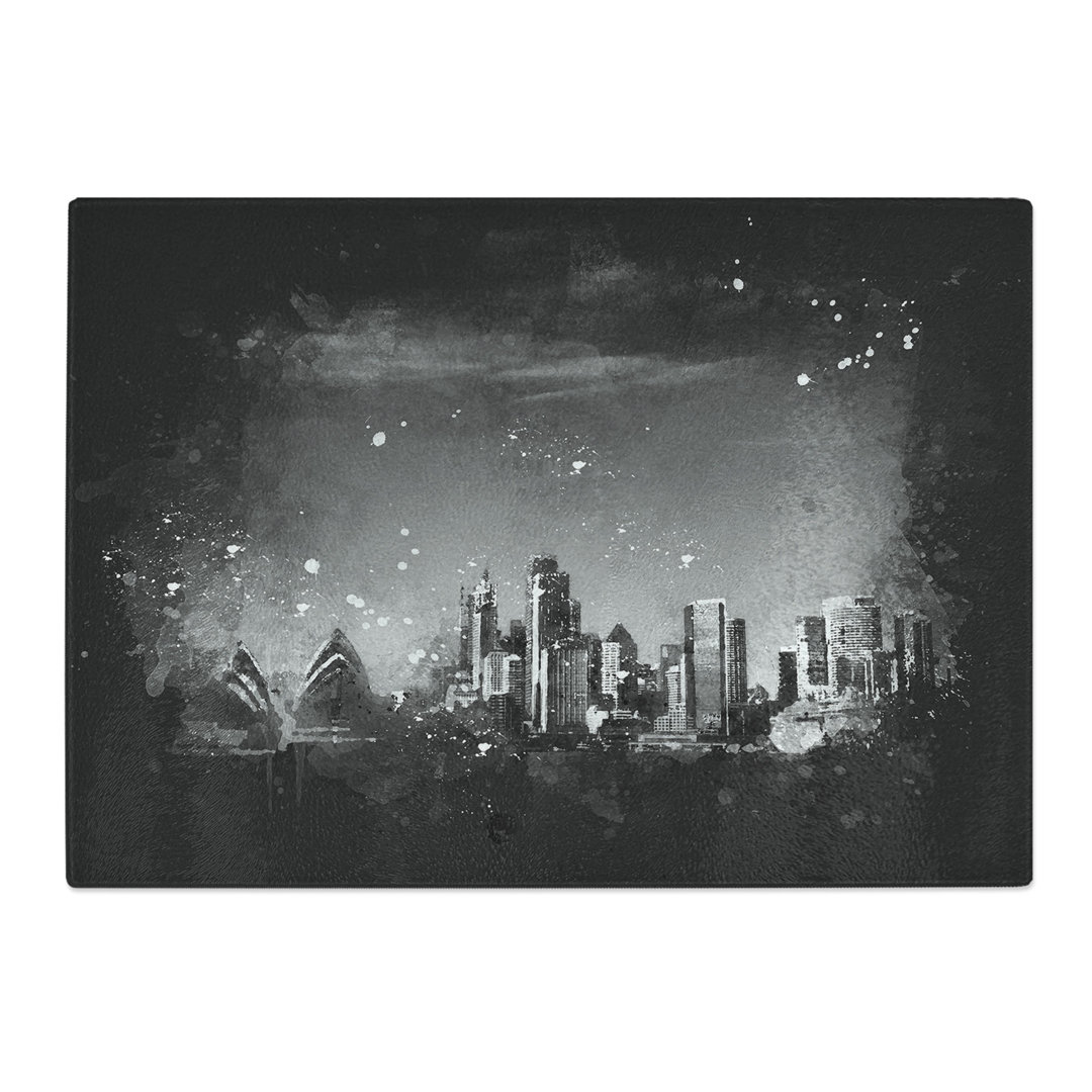 Tempered Glass Sydney Australia Skyline Chopping Board