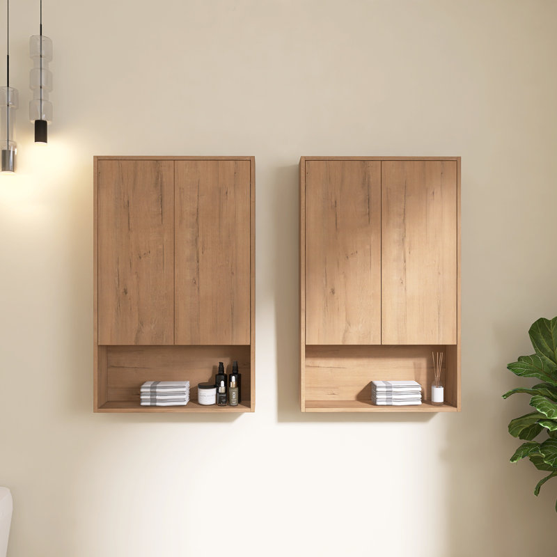 Vowar 48" Wall-Mounted Bathroom Cabinet With 4 Soft-Close Doors,2 Adjustable Shelves, 48"