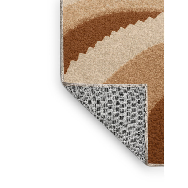 Tapis beige moderne lavable à la machine Pittman Basilisk, 3 X 5