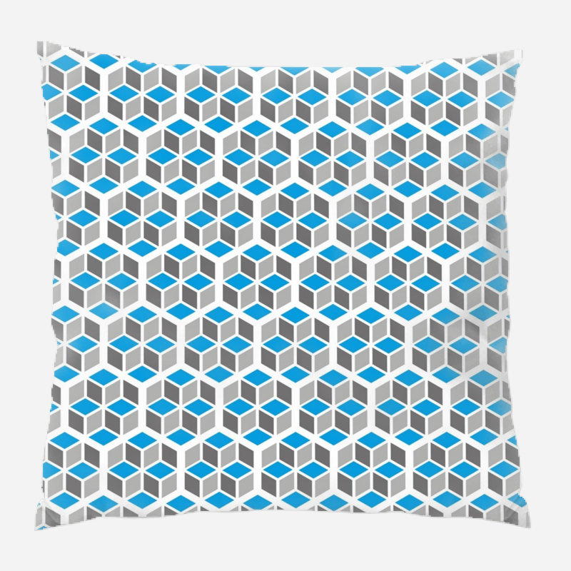 Design Geometric Microsuede Reversible Throw Pillow