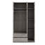 Armoire à miroir 3 portes avec 2 tiroirs et armoire supérieure-2118330231