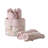 Handmade Gentle Pink Cotton Napkins And Basket (Set Of 6)