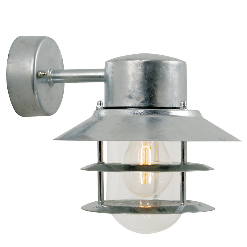 Scandinavian 23cm H Outdoor Wall Lantern, Steel