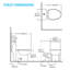 One-Piece Elongated Comfort Height Toilet, Dual Flush 1.1/1.6 GPF, Soft Close Seat, Non-Splash Siphon Flush, White Ceramic Bathroom Toilet with Installation Kit