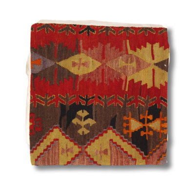 Geometric Lamb's Wool Throw Pillow