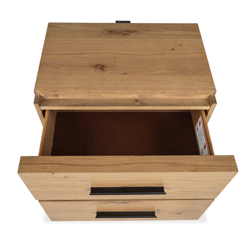 Très grand lit à panneaux avec table de chevet Cayt California, California King, 2 Pcs: Bed, Nightstand