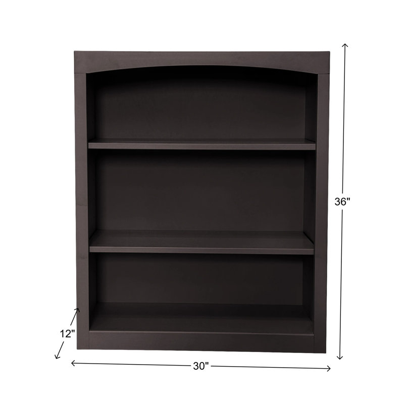 Bibliothèque classique Ossy, (3 tablettes) H 36 po x l 30 po x P 12 po, Noir uni