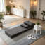 Chaises d'appoint multifonctionnelles, chaise longue réglable en acier de lin pour la maison