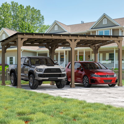 Solid Wood Carport Gazebo