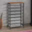 Shoe Rack 8 Tier Rustic Brown Industrial Hallway Furniture-122587743-122587744