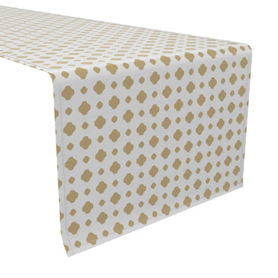 Table Runner, 100% Cotton, 16X108", Subtle Pattern