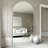 Malesha Large Modern Full Length Arched Aluminum Alloy Framed Floor Mirror-344613383-344613379
