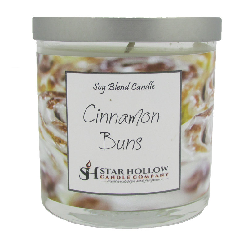 Cinnamon Bun Scented Jar Candle, 3.5" H x 3.5" W x 3.5" D