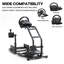 Anman Universal Racing Steering Wheel Stand – Adjustable Design for Logitech & Thrustmaster Wheels (No Included Wheel, Pedals, and Seat )