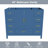 42" Bathroom Vanity Base Cabinet with 2 Soft-Close Double Doors & 9 Smooth Drawers with Slides(Blue)