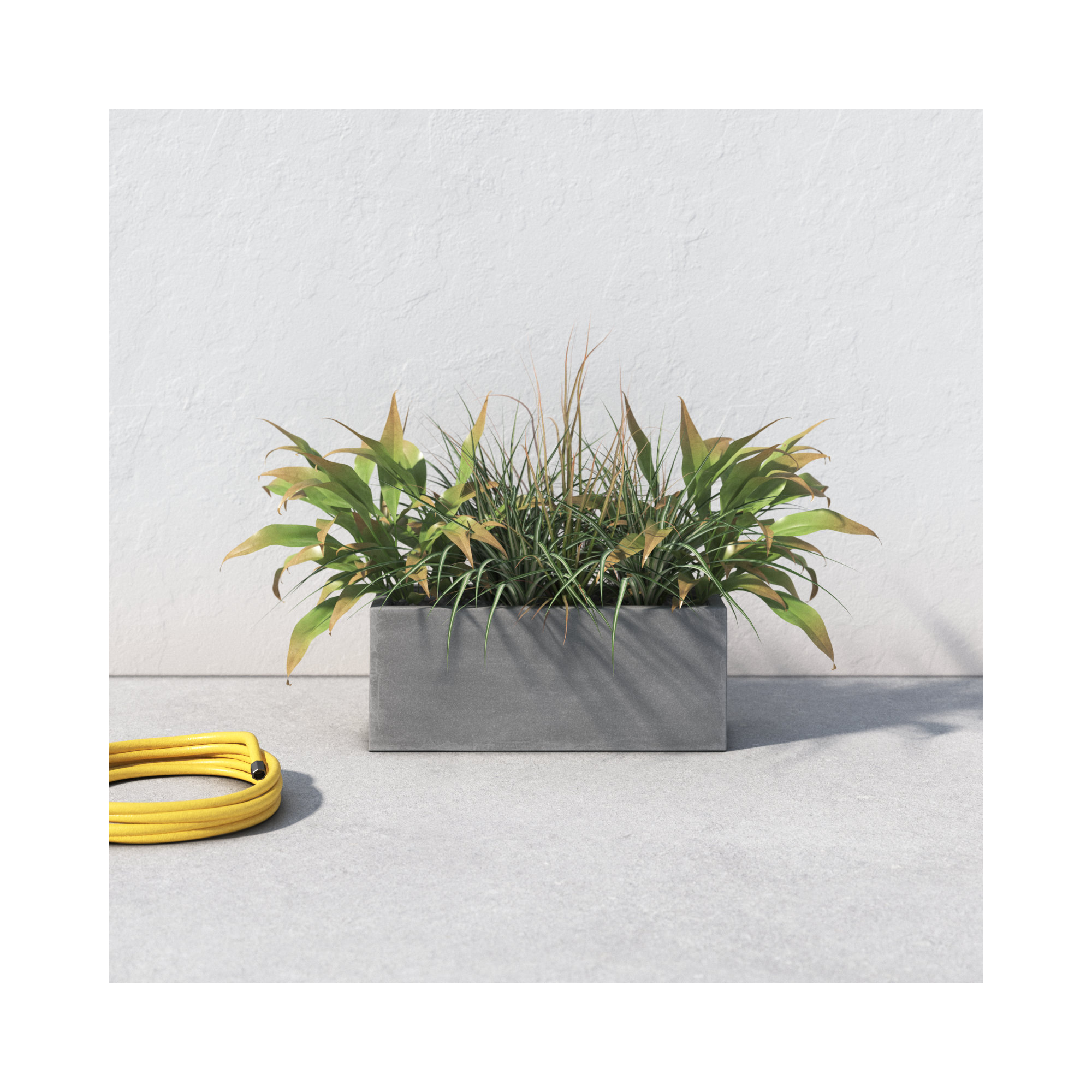 Connoisseur Handmade Planter Box, 8" H x 20" W x 8" D, Grey