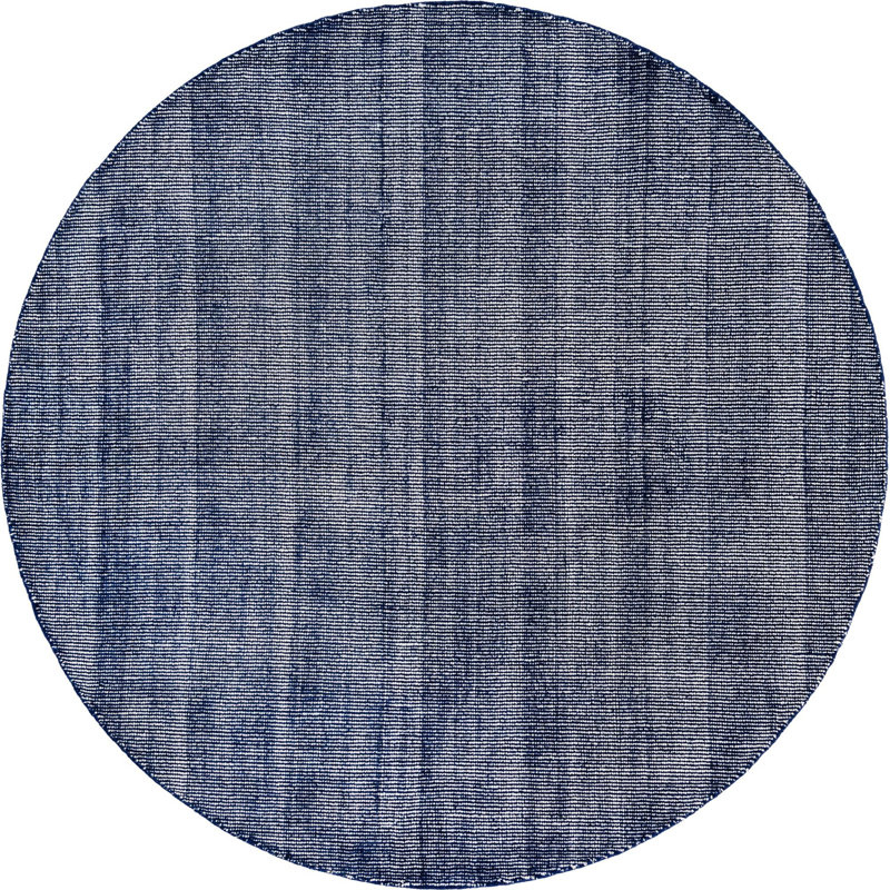 Liabah Wool Striped Indoor Rug, Round 7'