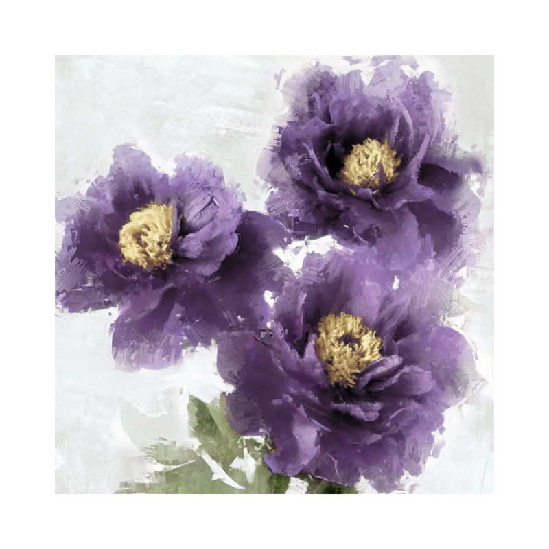 Purple Bloom II by Jesse Stevens - Wrapped Canvas Painting, 66.04 cm H x 66.04 cm W x 1.91 cm D