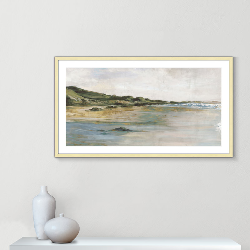 Impression «Tide’s Edge» par Casa Fine Arts, H 23,5 po x l 41,5 po x P 1,25 po, Reproduction encadrée avec passe-partout