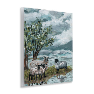 Art mural traditionnel avec vue de mouton par Melissa Wang