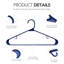 Cintre standard en plastique antidérapant Nitosha pour costume / manteau / robe / chandail (ensemble de 60)