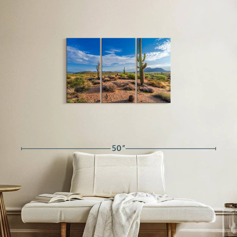 Paysage de cactus Alvord Saguaro, H 20 po x l 33 po