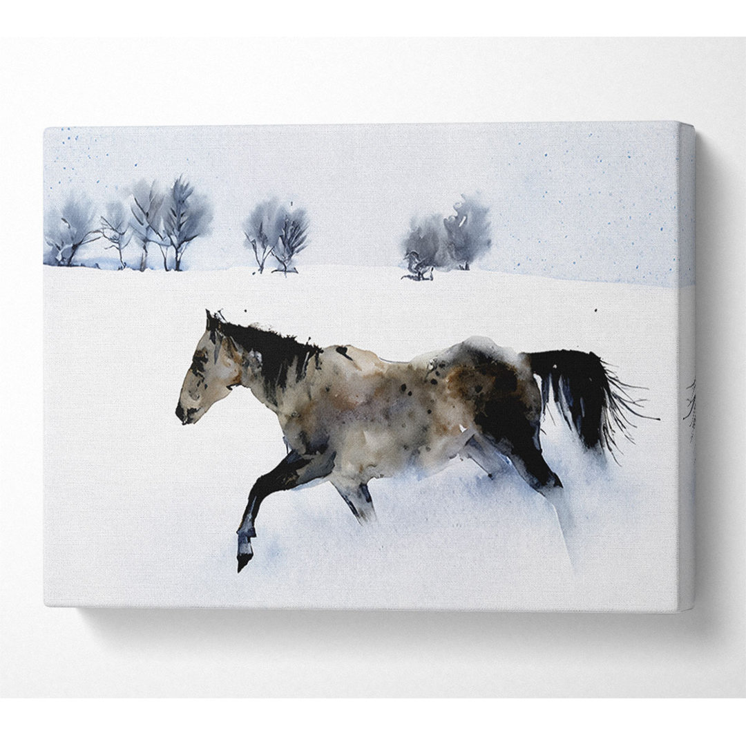 Stallion In The Snow - Druck