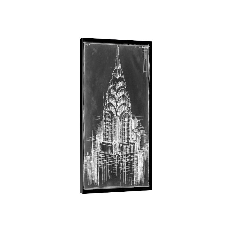 «Blueprint Chrysler» par Ethan Harper, H 60 x l 30 x P 1,5, Toile