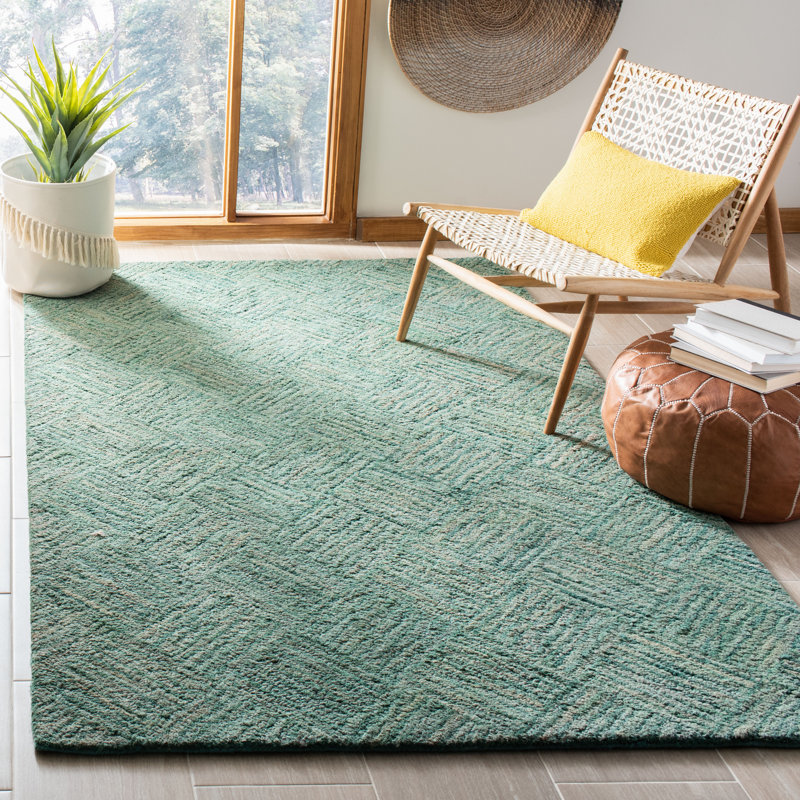 Millia Hand Tufted Performance Geometric Rug, Rectangle 5' x 8'