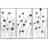 3 Piece Natural Metal Floral and Botanical Wall Décor Set