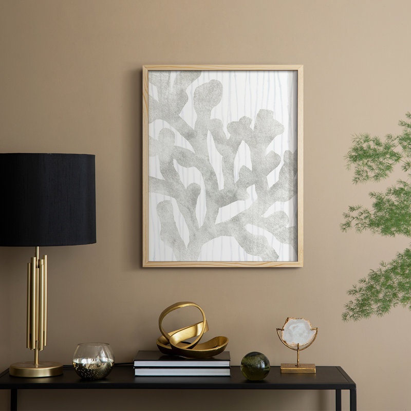 «Quiet Coral IV», reproduction encadrée - bois massif, H 15 po x l 12 po