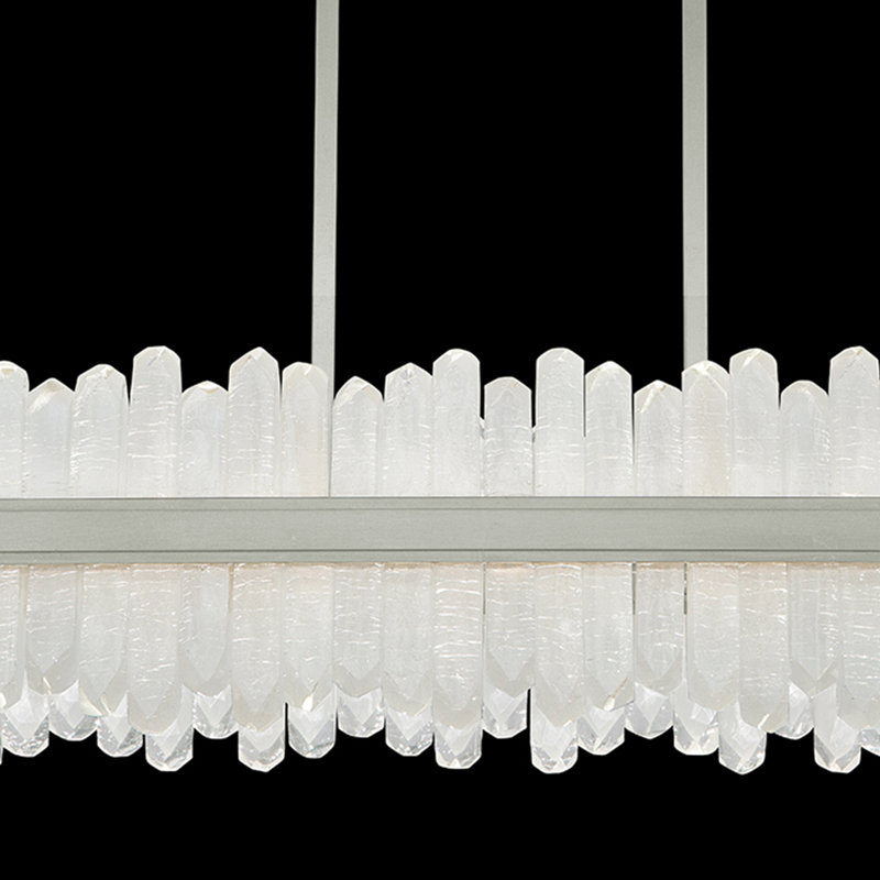 Luminaire suspendu rectangulaire 48 po Lior, Argent