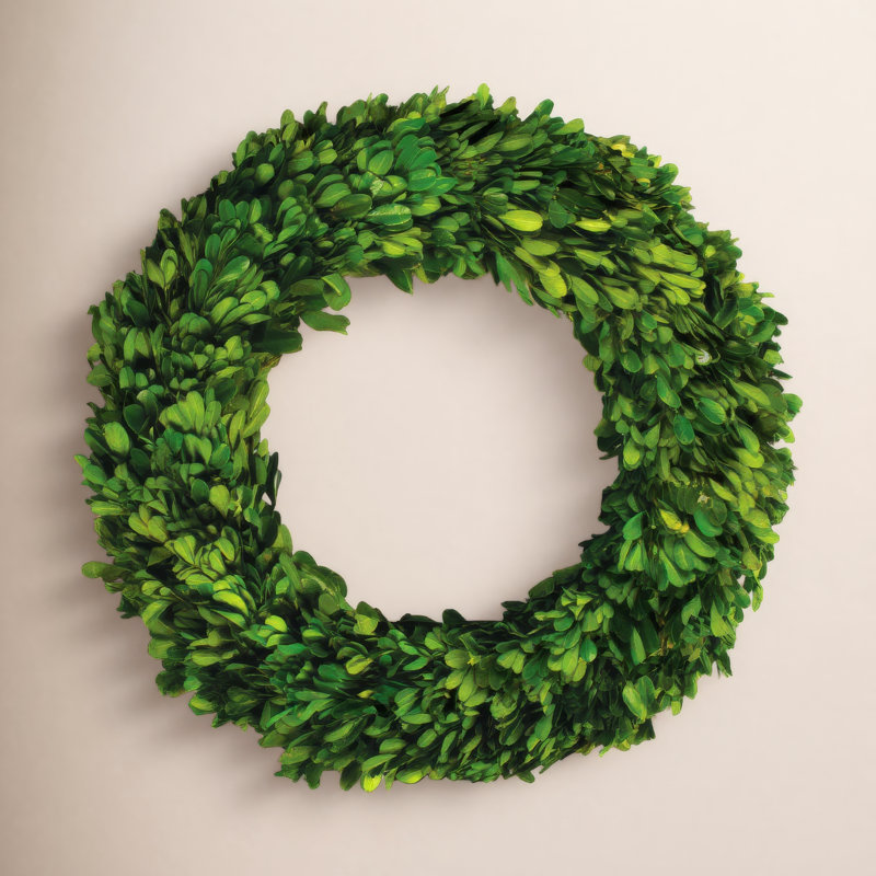 Boxwood Wreath, 12" H x 12" W x 2.5" D