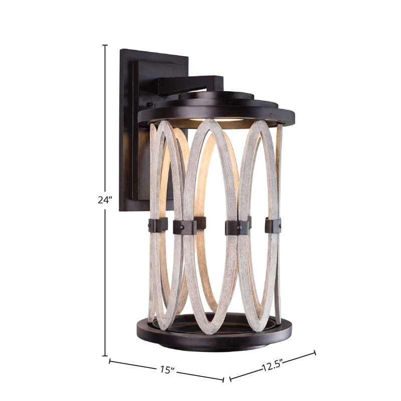 Applique murale Belmont pour l'extérieur Belta Kalco, H 24 po x l 15 po x P 12,5 po