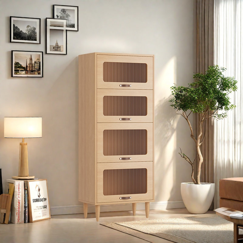 Rabehi, (4 tablettes) H 58,2 po x l 23,6 po x P 13,7 po, Brun