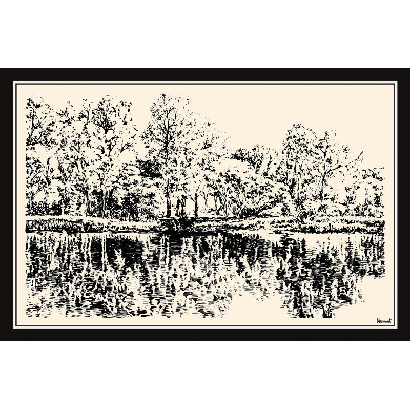 Open Flow 1 Piece Single Picture Frame Painting, 38cm H x 45cm W x 3.81cm D