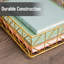  Classeur de documents, organisateur de bureau, rangement de fichiers, moderne, bureau, métal, L 9,5 po x l 12,75 po x H 3,25 po, or