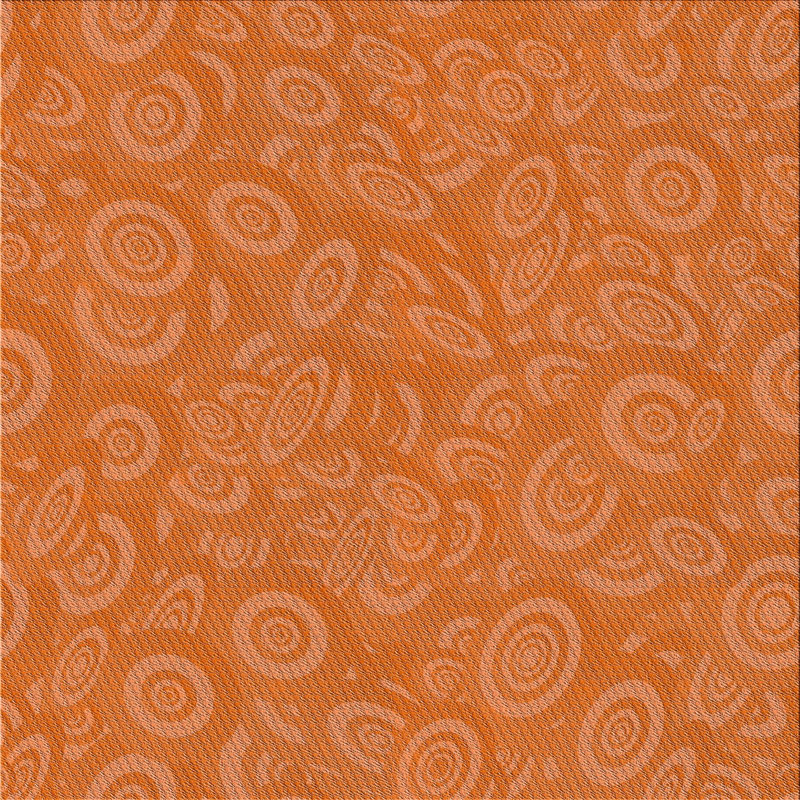 Tapis orange tissé à la machine, Rond 7 pi