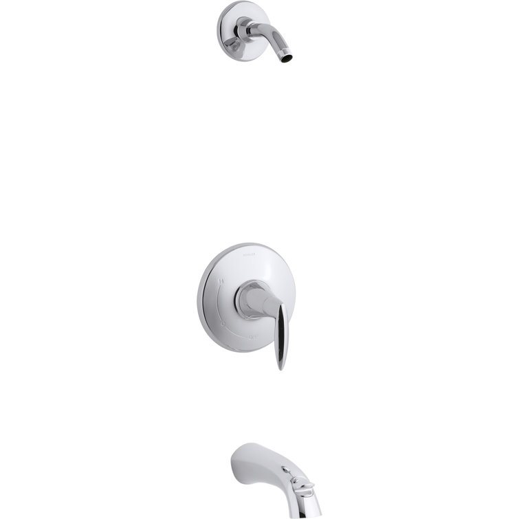 Kohler Alteo Rite-Temp Bath and Shower Valve Trim with Lever Handle and Spout, Less Showerhead