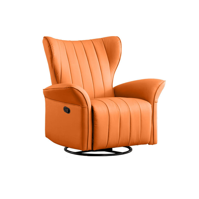 Fauteuil inclinable en simili cuir Nikhad, Orange